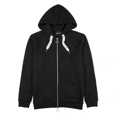 Shop Axel Arigato Black Hooded Cotton-blend Sweatshirt