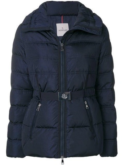 Shop Moncler Zipped Padded Jacket - Blue