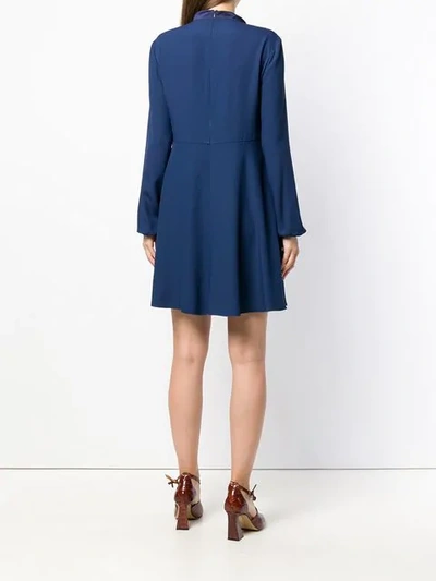 Shop Red Valentino Pussy Bow Dress - Blue
