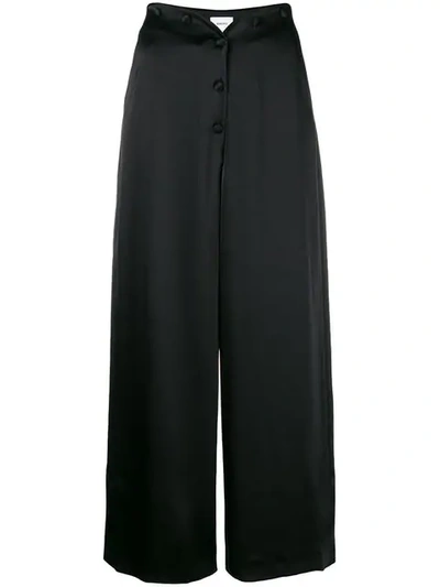 Shop Nanushka Cropped Button Trousers - Black