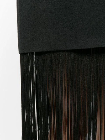 Shop Givenchy Fringe Trim Shift Dress In Black