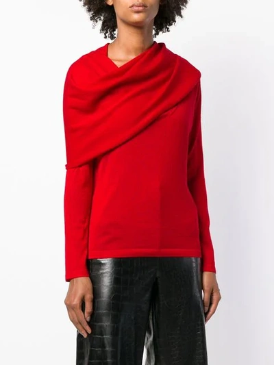 Shop Tom Ford Cowl Neck Sweater - Red