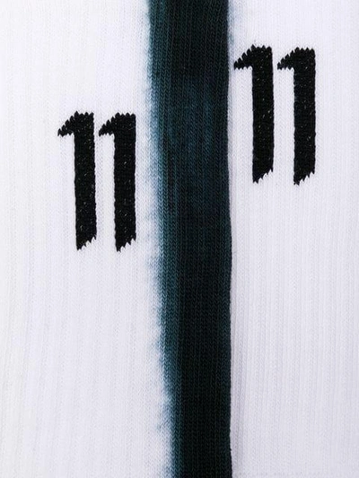 Shop 11 By Boris Bidjan Saberi Logo Knit Socks - White