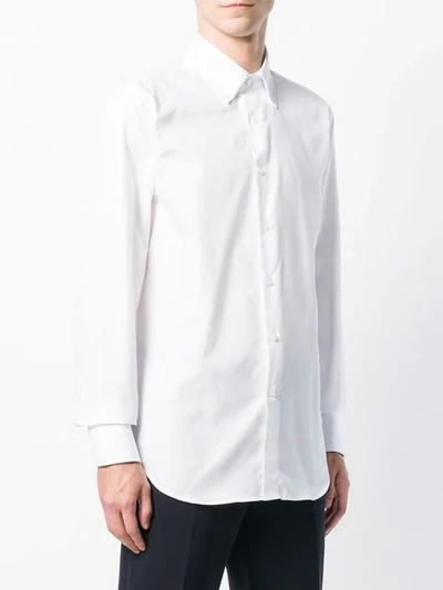 Shop Canali Klassisches Hemd - Weiss In White