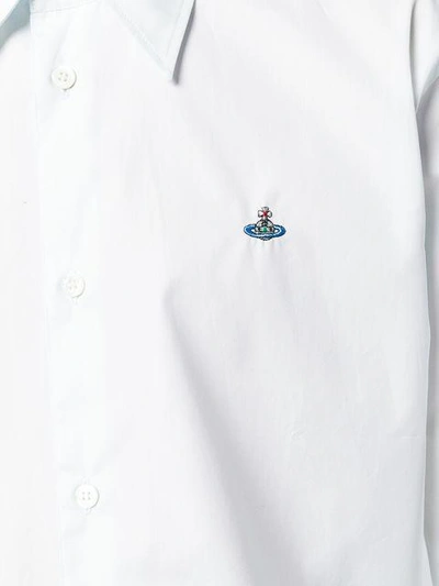 Shop Vivienne Westwood Orb Embroidered Shirt In Blue