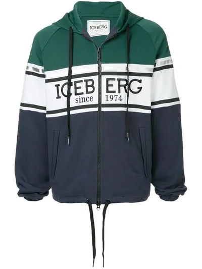 Shop Iceberg Logo Embroidered Jacket - Multicolour