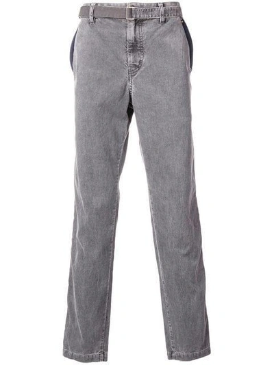 Shop Sacai Corduroy Trousers - Grey