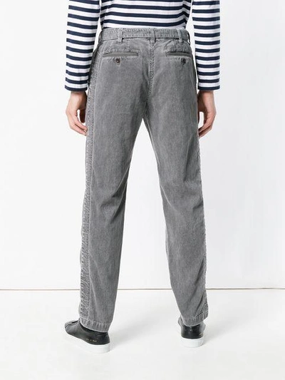 Shop Sacai Corduroy Trousers - Grey