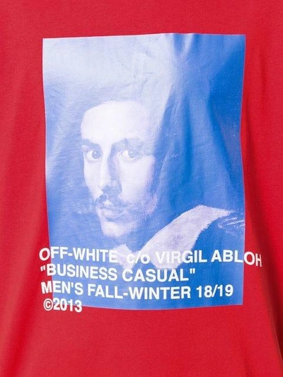 Shop Off-white Bernini Print T-shirt In Red