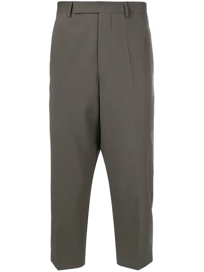 Shop Rick Owens Astaires Cropped Trousers - Grey