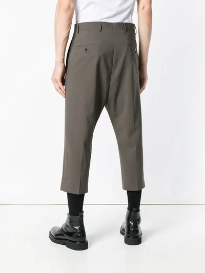 Shop Rick Owens Astaires Cropped Trousers - Grey