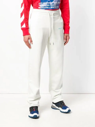 Shop Off-white High Waisted Track Pants In White