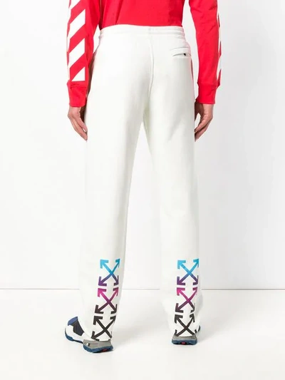 Shop Off-white High Waisted Track Pants In White