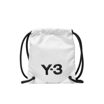 Shop Y-3 Mini Gym Bag In White
