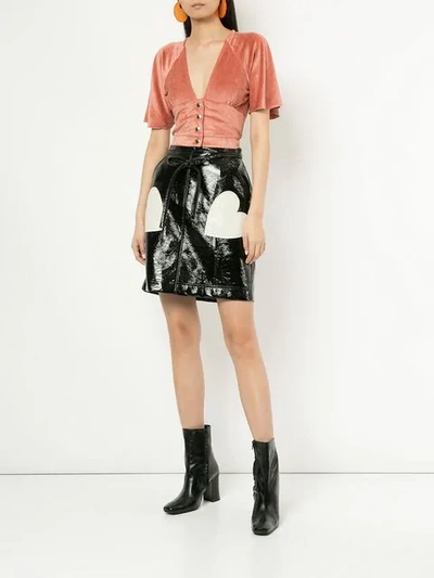 Shop Alexa Chung Heart Skirt - Black