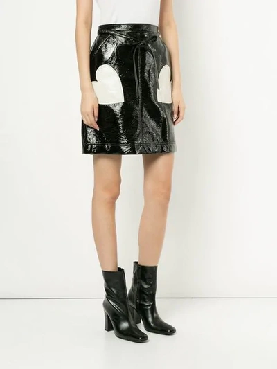 Shop Alexa Chung Heart Skirt - Black