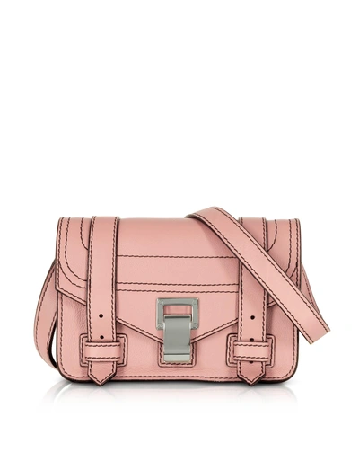 Shop Proenza Schouler Ps1+ Deep Blush Grainy Leather Mini Crossbody Bag In Pink