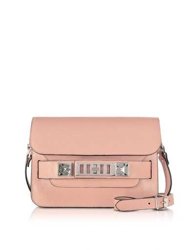 Shop Proenza Schouler Ps11 Mini Classic Deep Blush New Linosa Leather Shoulder Bag In Pink