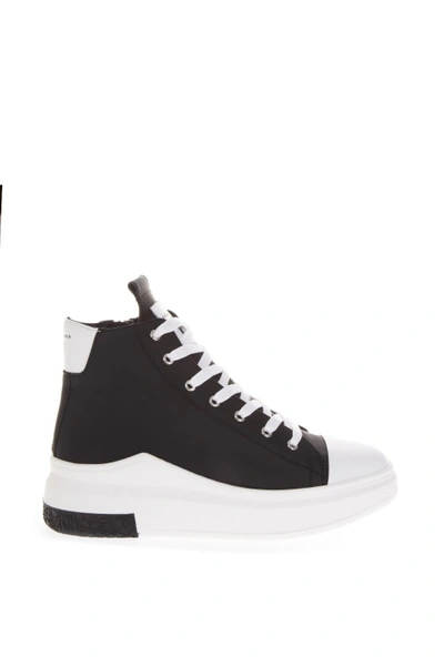 Shop Cinzia Araia Black And White High Top Sneakers In Black/white