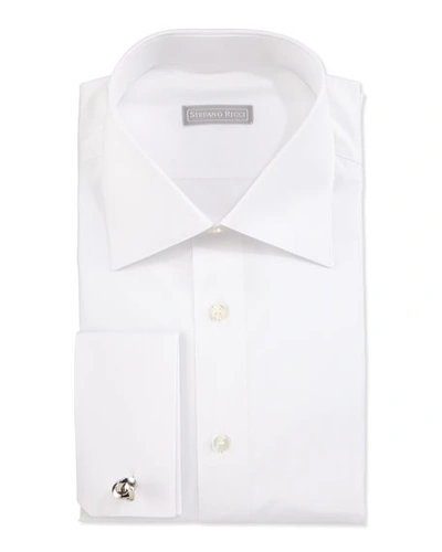 Shop Stefano Ricci Basic French-cuff Dress Shirt In White