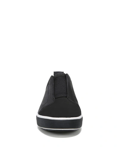 Shop Vince Men's Ranger Suede/canvas Slip-on Low-top Sneakers In Black
