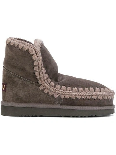 Shop Mou Eskimo Boots In Grey