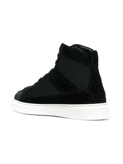 Shop Versace Nyx Hi Top Sneakers - Black