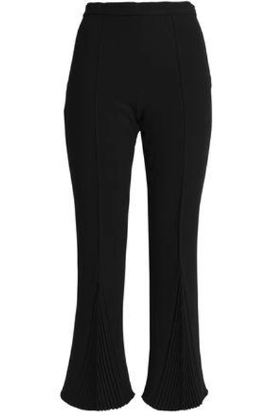 Shop Marco De Vincenzo Woman Crepe Flared Pants Black