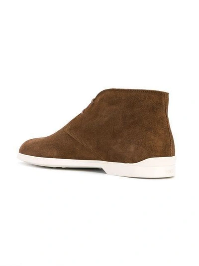 Shop Tod's Contrast Sole Desert Boots In S818 Brown