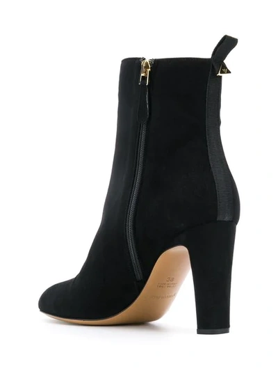 Shop Emporio Armani Heeled Ankle Boots - Black