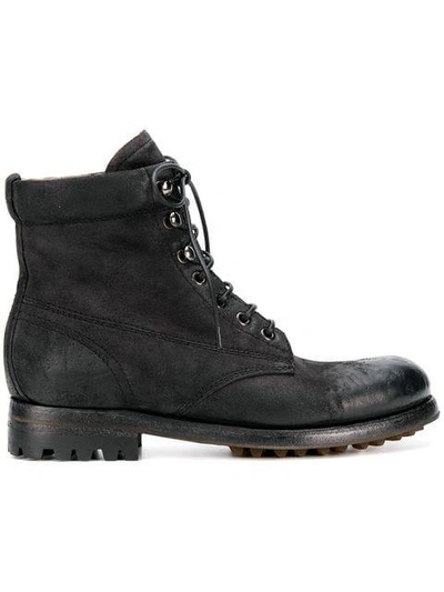Shop Silvano Sassetti Lace-up Work Boots - Black
