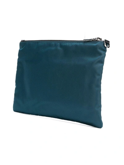Shop Prada Vela Clutch Bag - Blue