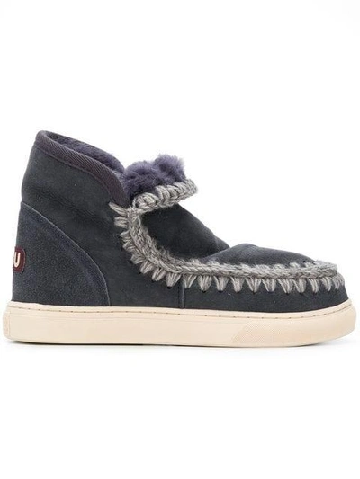 Shop Mou Eskimo Sneaker Boots - Blue