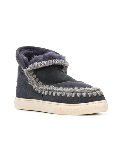 Shop Mou Eskimo Sneaker Boots - Blue