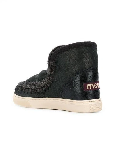 Shop Mou Eskimo Sneaker Boots In Black