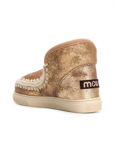 Shop Mou Eskimo Sneaker Boots - Metallic