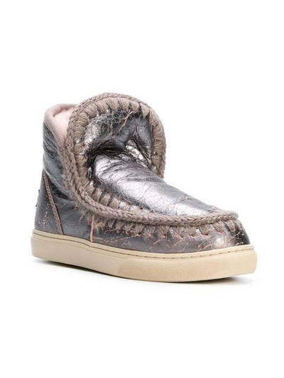 Shop Mou Eskimo Sneaker Boots - Grey