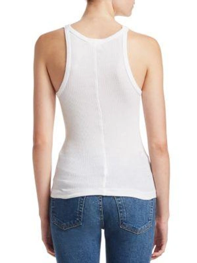 Shop Re/done Women's The Ribbed Tank In Optic White