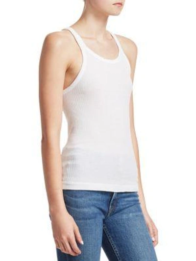 Shop Re/done Women's The Ribbed Tank In Optic White