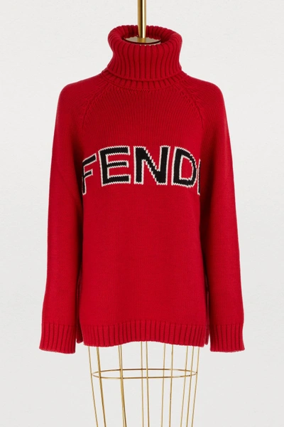 Shop Fendi Turtleneck Sweater In Jelly