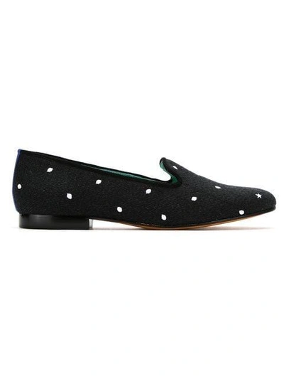 Shop Blue Bird Shoes Petit Pois Loafers In Black
