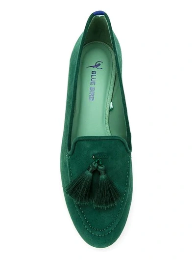 Shop Blue Bird Shoes Barbicacho Suede Loafers In Green