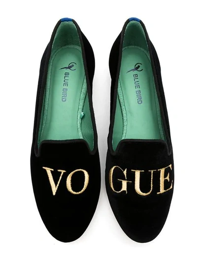 Shop Blue Bird Shoes Vogue Velvet Loafers - Black