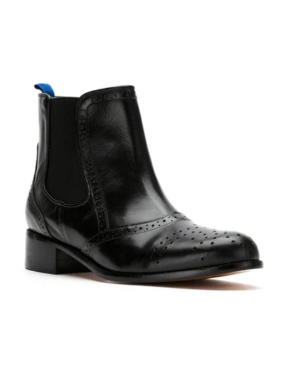 Shop Blue Bird Shoes York Leather Boots In Black