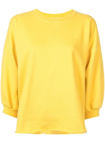 Shop Rachel Comey Cropped Sleeve Sweatshirt - Yellow