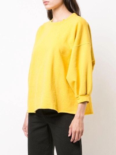 Shop Rachel Comey Cropped Sleeve Sweatshirt - Yellow