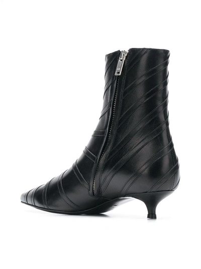 Shop Sonia Rykiel Striped Ankle Boots - Black