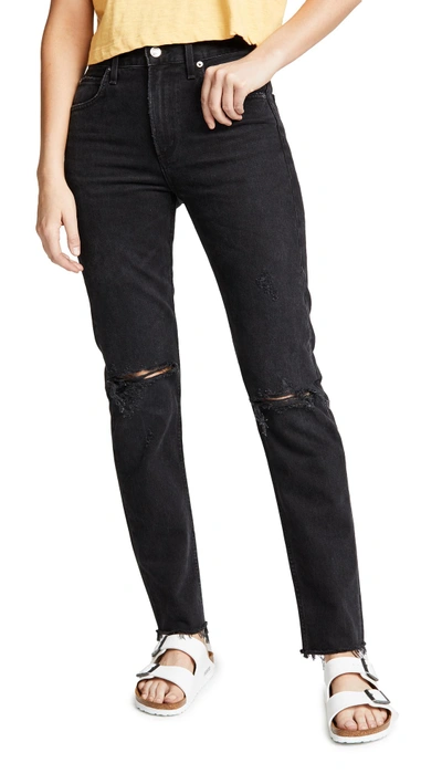 Shop Agolde Cherie High Rise Straight Jeans In Distortion