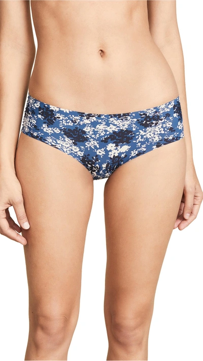 Shop Calvin Klein Underwear Printed Invisibles Hipster In Lyria Blue