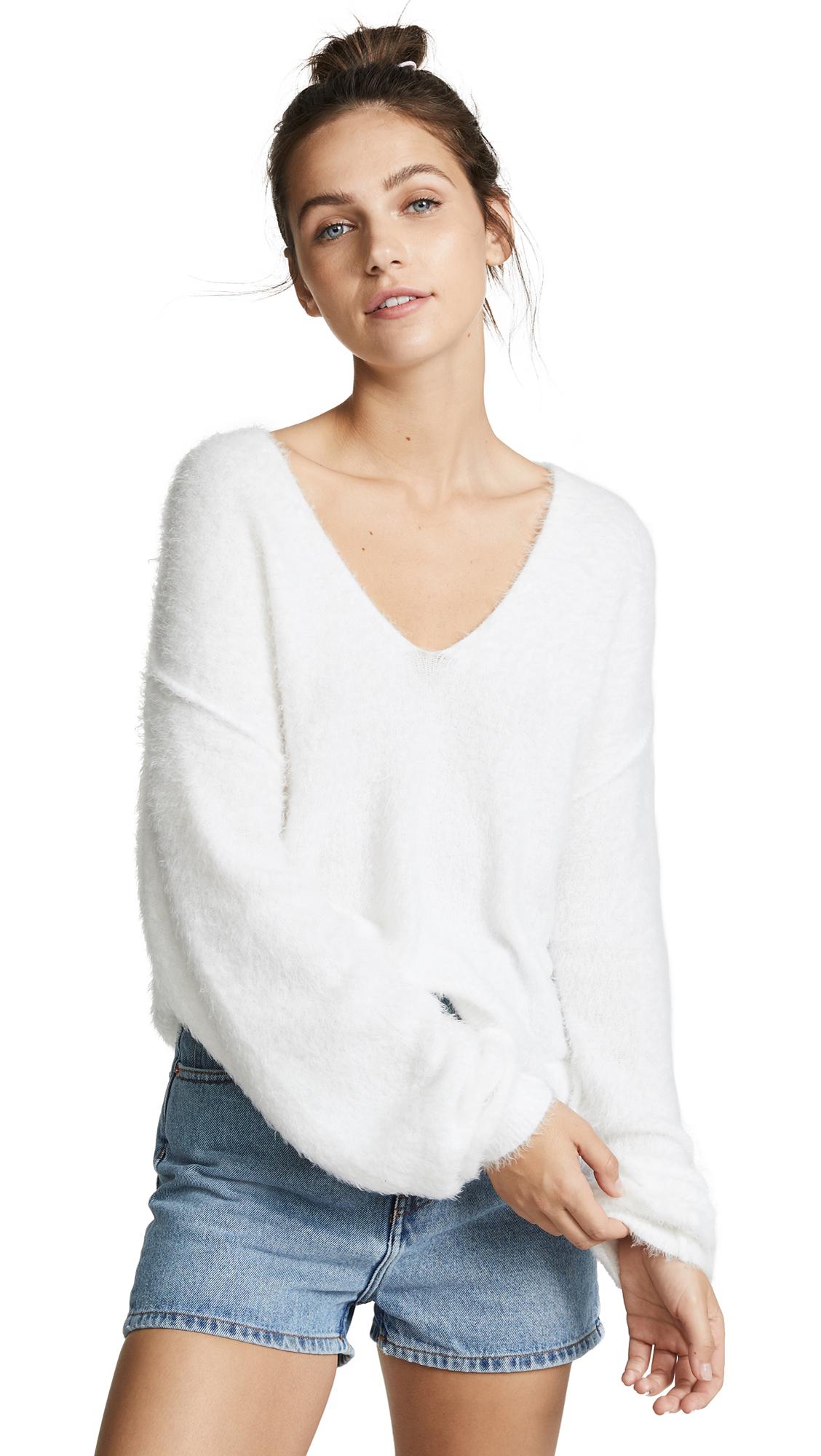 free people white sweater